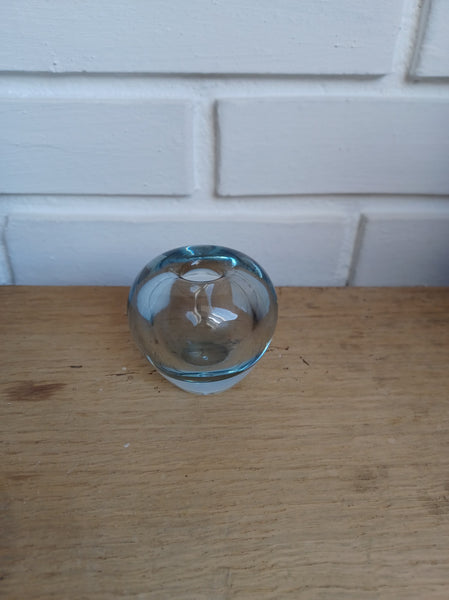 Holmegaard. Rondo, Vase aquablå 6 cm.
