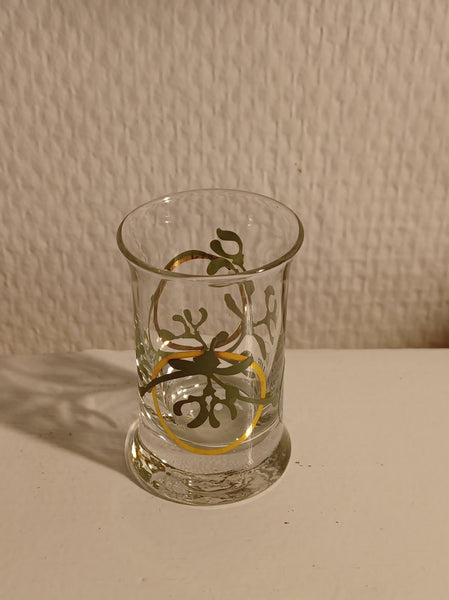 Holmegaard. Golden Christmas, Juledramglas 2005 6 cm.