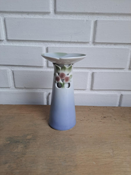 Bing & Grøndahl. Vase med lysestage 1991 15 cm. #6491
