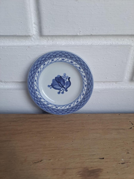 Aluminia. Blå Tranquebar, Smørkop 9,5 cm. #1117