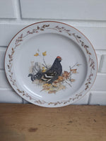Mads Stage. Jagtstel, Flad tallerken med urfugl 24 cm.