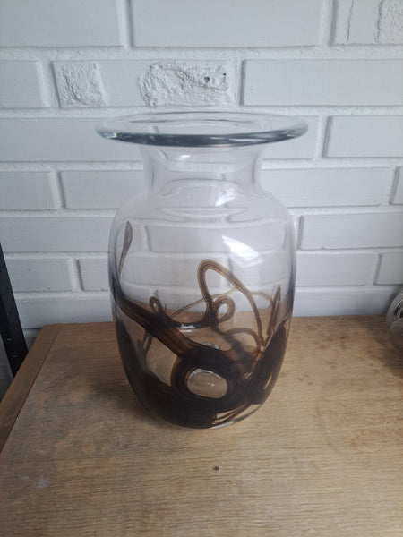 Holmegaard. Tundra, Stor vase 31 cm.