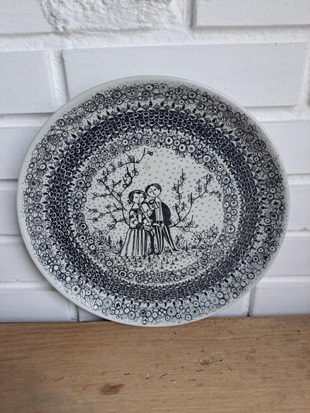 Bjørn Wiinblad. Årstiderne, Platte forår 27 cm. #3052/1277
