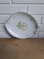 Bing & Grøndahl. Klitrose, Bladformet fad 25 cm. #199