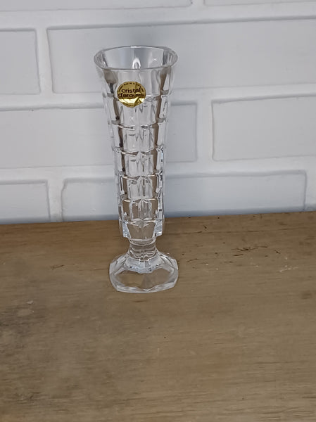 Cristal d'arques. Vase 17 cm.