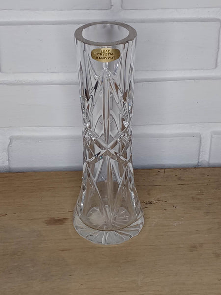 Ukendtm Krystal vase 20,5 cm.