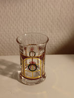 Holmegaard. Golden Christmas, Juledramglas 1995 6 cm.