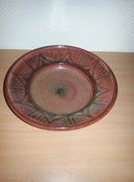 Hylledsted keramik, Rød skål 22 cm.