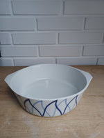 Lyngby. Harlekin, Skål med øre 21 cm.