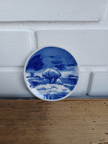 Rörstrand. Mini platte med gravhøj 8,5 cm.