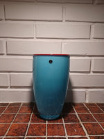 Rosendahl. Turkis vase med rød kant 21 cm.