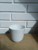 Royal Copenhagen. Hvid riflet, Thermokop 26 cl. #495