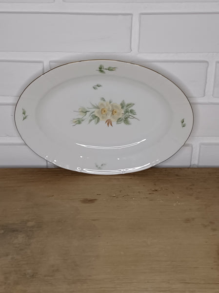 Bing & Grøndahl. Klitrose, Oval asiet 25 cm. #18