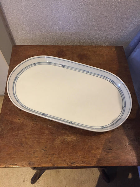 Bing & Grøndahl. Delfi, Fad ovalt 33 cm. #316