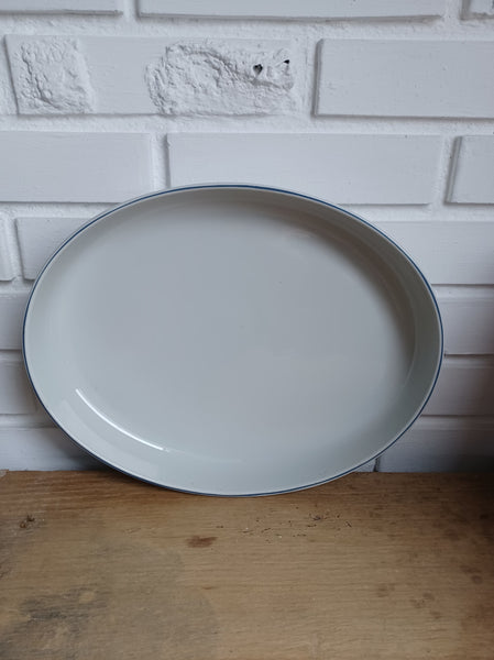 Royal Copenhagen. Blåkant, Fad med høj kant 33,5 cm. #3079